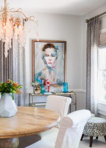 dining room with lighting