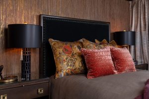 Master Bedroom Suite, Velvet Headboard, Velvet Pillow, Master Bedroom Ideas, Moody Bedroom, Sexy Bedroom