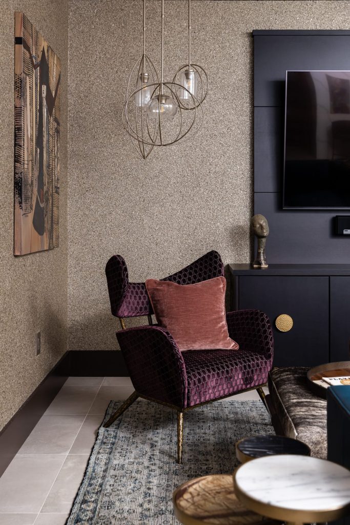 LUXE ARMCHAIR, MODERN PENDANT