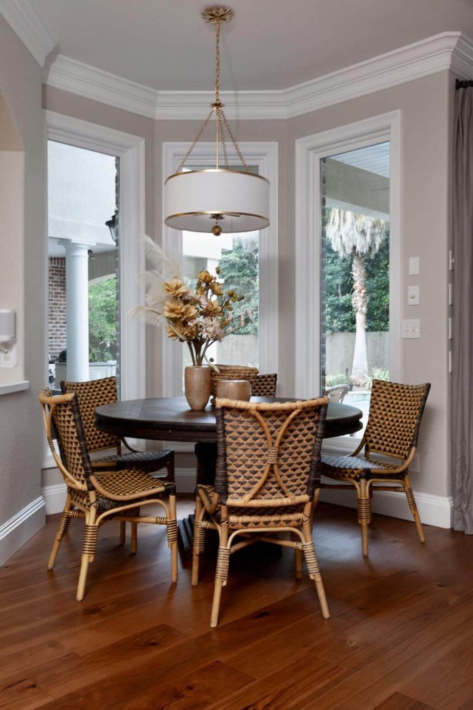 informal dining nook next to kitchen