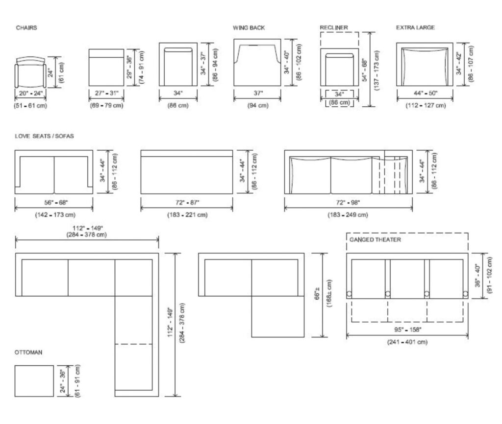 Choosing the Right Sofa - Standard Sofa Sizes